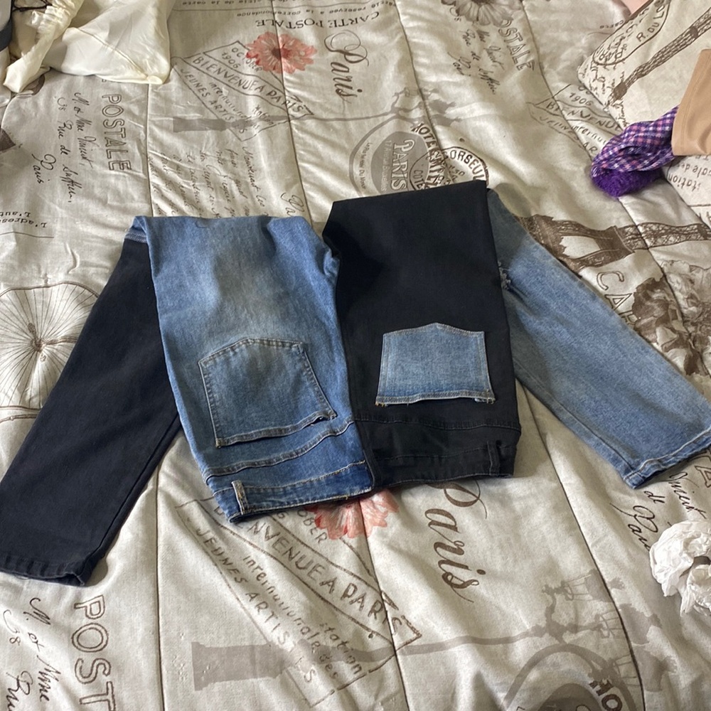 Nice never worn fashion nova color block jeans